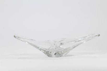 DAUM France 
Coupe de forme oblongue en cristal...