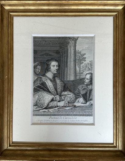 D’après RAPHAEL (1483-1520)
Portrait de Carondelet.
Gravure...