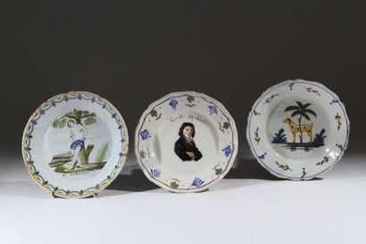 NEVERS, late 18th century 
A set of two earthenware...