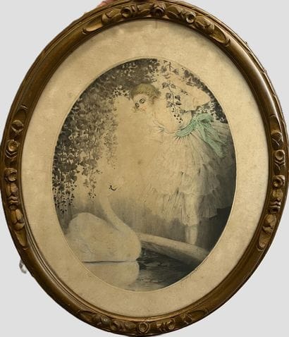 Georges GREFFET (1869-1959), 
Élégante au...