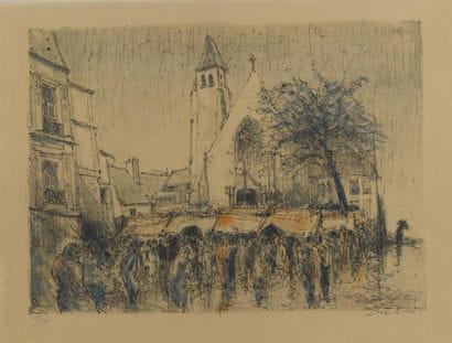 Aimé Daniel STEINLEN (1923-1996)
Village...
