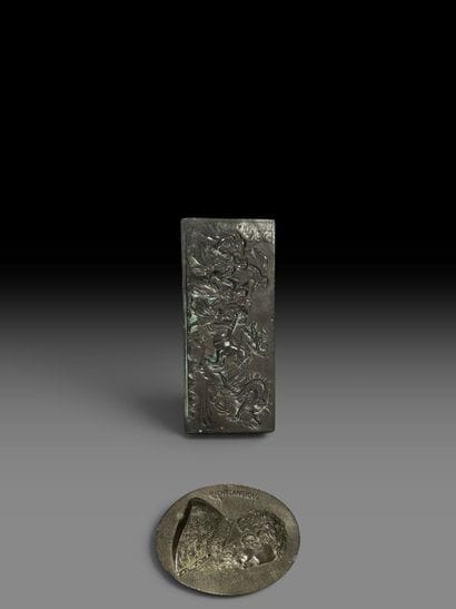 ITALIAN WORK
A set of two patinated bronze...