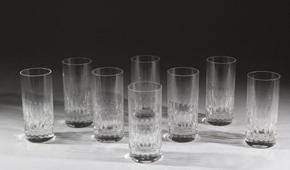 SAINT LOUIS
Set of eight crystal orangeade...