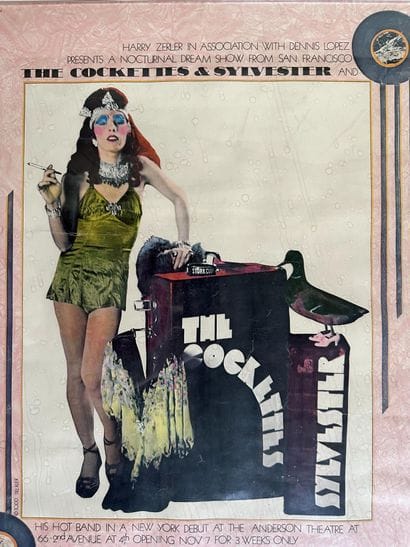 THE COCKETTES & SYLVESTER 
Affiche de concert...