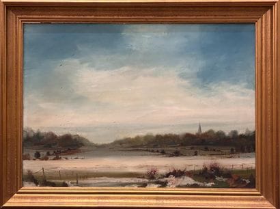 Pierre GAUTIEZ (1923-2006)
La plaine en hiver.
Huile...