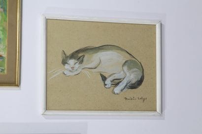 Réunion de trois aquarelles : 
- Nadine LALYS...