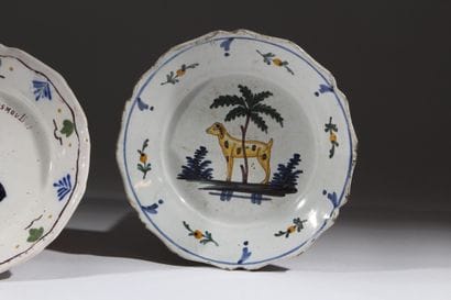NEVERS, late 18th century 
A set of two earthenware...