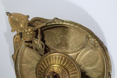 Bronze inkwell 
with rich decoration featuring...