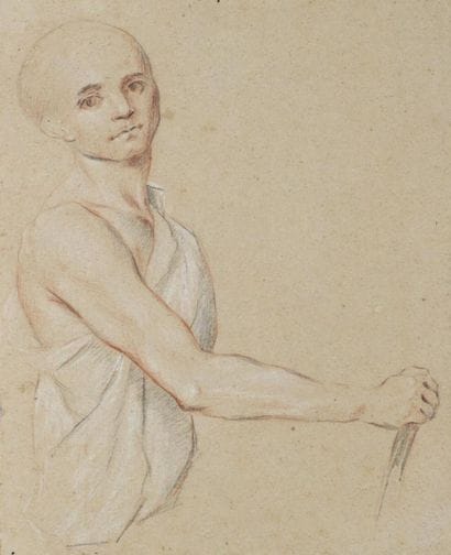 18th century FRENCH SCHOOL,
Study of a man...