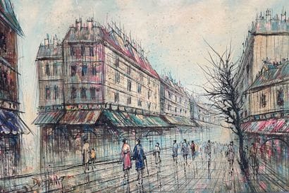 DUCHAMP (XXe siècle) 
Vue de Paris
Huile...