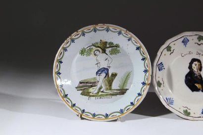 NEVERS, late 18th century 
A set of two earthenware...
