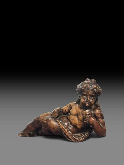 Ornamental piece in molded, carved, and openwork...