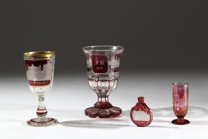 BOHEME, XXe 
Réunion de trois verres sur...