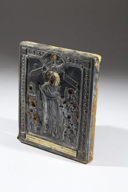 RUSSIA - 19th century
Icon under a riza (painting...