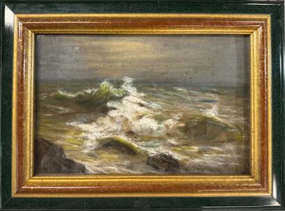 ÉCOLE MODERNE
La vague.
Pastel et gouache...