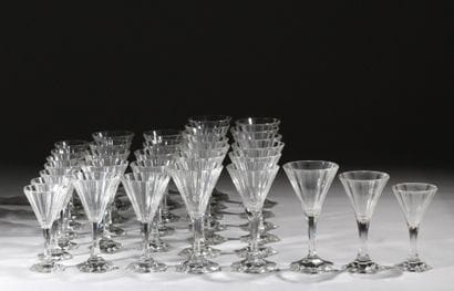 MOSER
Début XXème 
Service de verres de table...