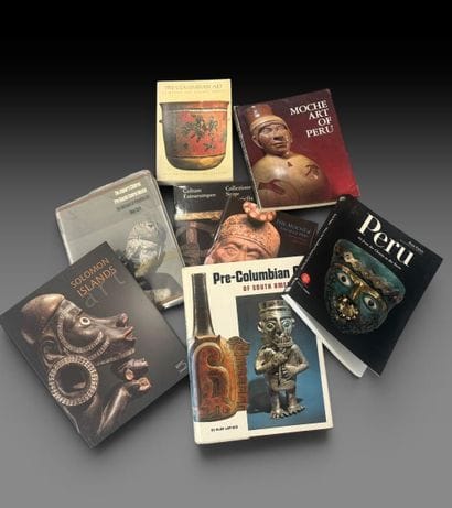 Set of books and reference materials on ethnic...
