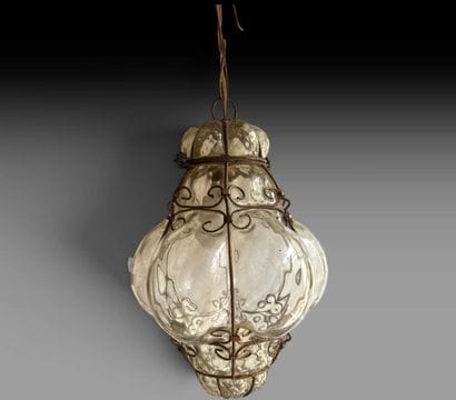 Venetian lantern with an undulating shape,...