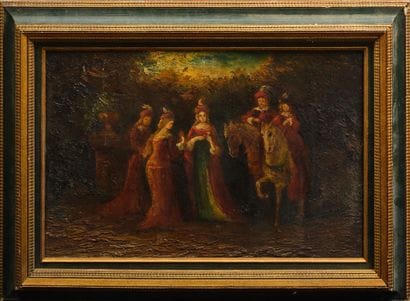 Dans le goût d'Adolphe MONTICELLI (1824-1886)
La...