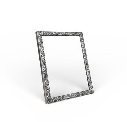 Rectangular tabletop mirror with a patinated...