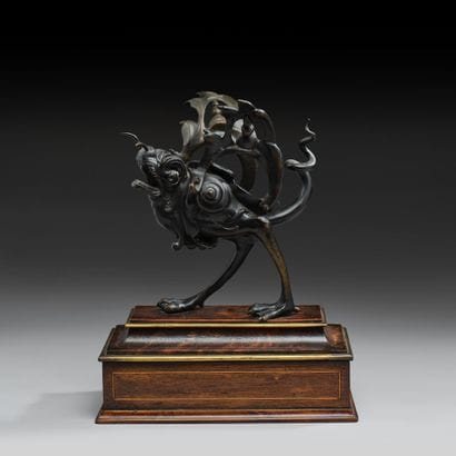 JAPON, XIXème
Sculpture en bronze figurant...