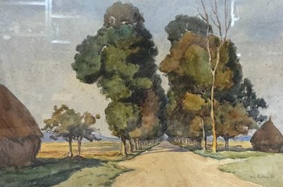 ÉCOLE MODERNE
Près Pontoise.
Aquarelle et...