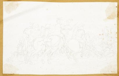 FRENCH ECOLE, 19th century
Cavalry shock.
Black...