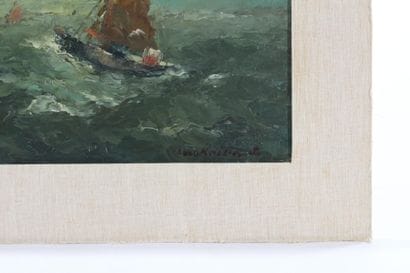 Luc KAISIN (1901-1963)
Marine 
Huile sur...