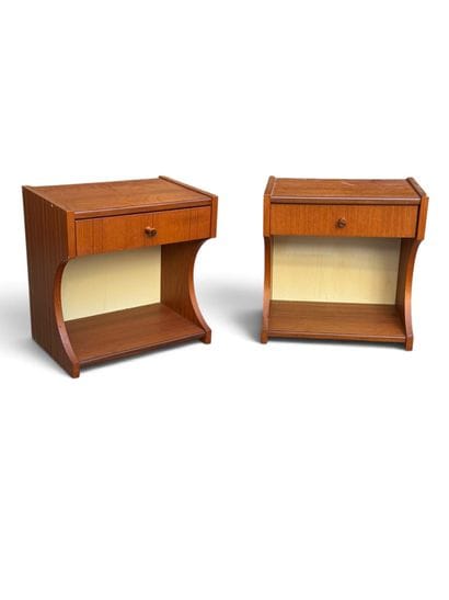 FRENCH FURNITURE
Pair of stained wooden nightstands...