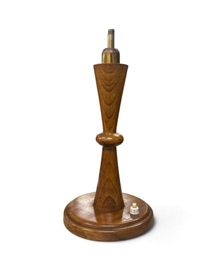 MODERNIST PIECE
Stained wooden lamp in a...