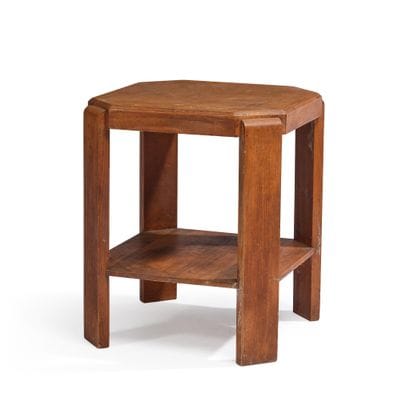 ART DECO FURNITURE 
Octagonal wooden side...
