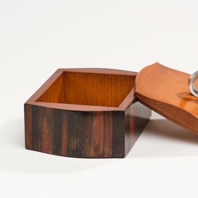 ART DECO WORK 
Ornate jewelry box made of...