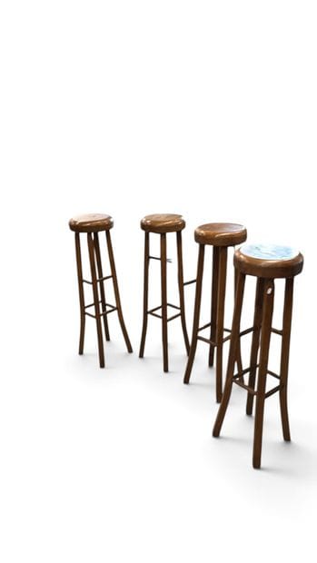 Attributed to MAISON REGAIN
Set of four four-legged...