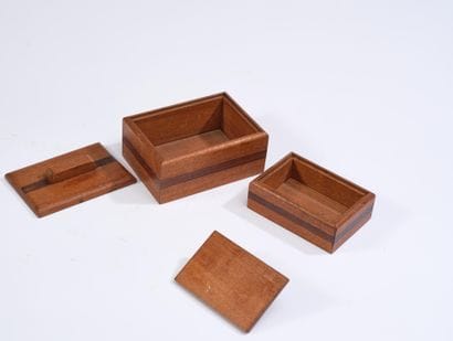 ART DECO PIECE
A set of two rectangular wooden...