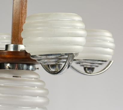 ART DECO PIECE 
Five-light pendant lamp with...