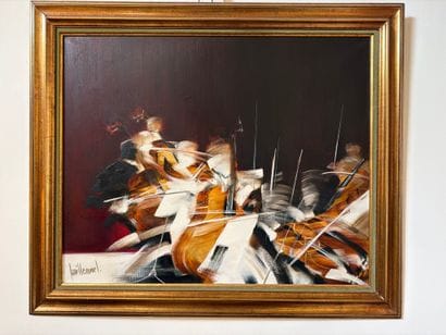 CONTEMPORARY SCHOOL
The Concert
Oil on canvas
Signed...