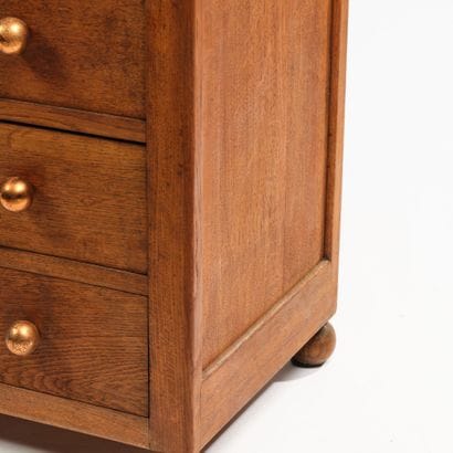 FRENCH FURNITURE
Stained oak chest of drawers...