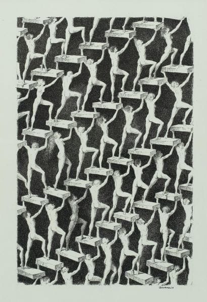 Jean GOURMELIN (1920-2011)
La marche de l'humanité
Dessin...