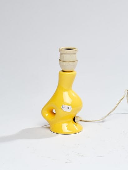 FRENCH WORK
A set of two glazed ceramic lamps,...