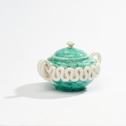 SAINTE-RADEGONDE 
Circular lidded box with...