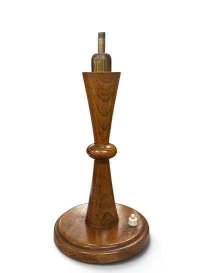 MODERNIST PIECE
Stained wooden lamp in a...