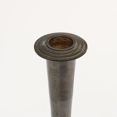 MODERNIST WORK
Pair of bronze tripod candlesticks...