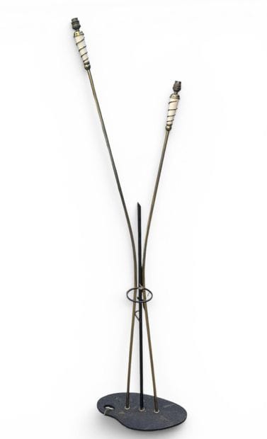 In the style of ARLUS
A two-arm floor lamp...