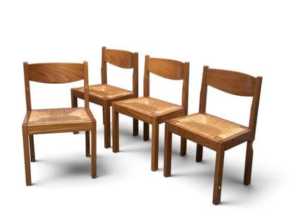 Attributed to MAISON REGAIN
Set of four chairs...