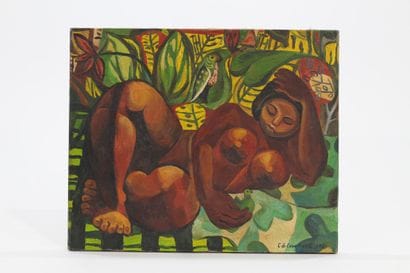 MODERN SCHOOL
Oil on canvas 
Signed lower...