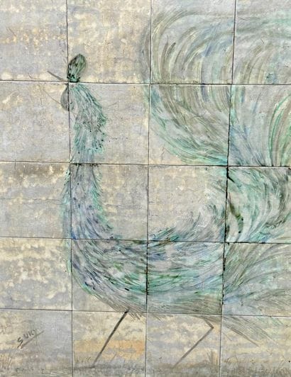 SURY (20th century) 
Surrealist Rooster 
Panel...