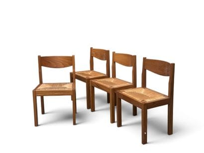 Attributed to MAISON REGAIN
Set of four chairs...