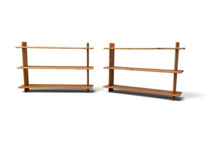 In the style of MAISON REGAIN 
Pair of three-tier...