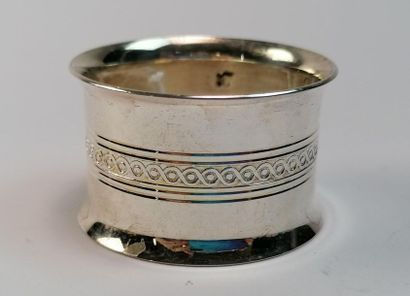 Napkin ring silver 1st title Minerva punch,...