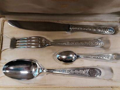 Maison Christofle- 4 Silver plated cutlery,...